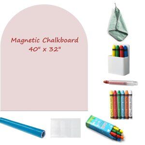 New 40"x32" Pink Magnetic Chalkboard Decal – Upgraded Adhesive & Dust-Free Chalk